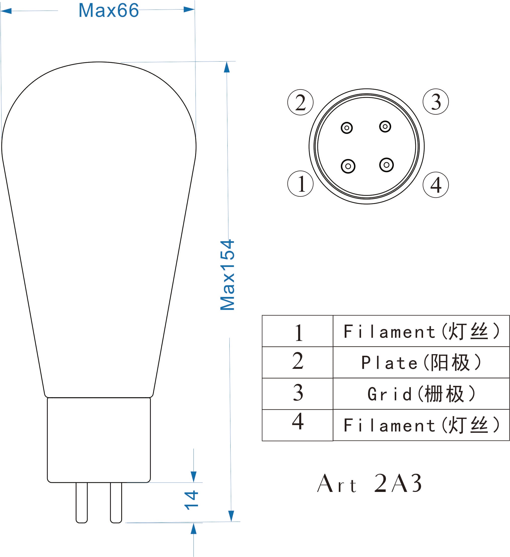 PSVANE ART TIII 2A3-TIII Vacuum Tube (2 PACK)