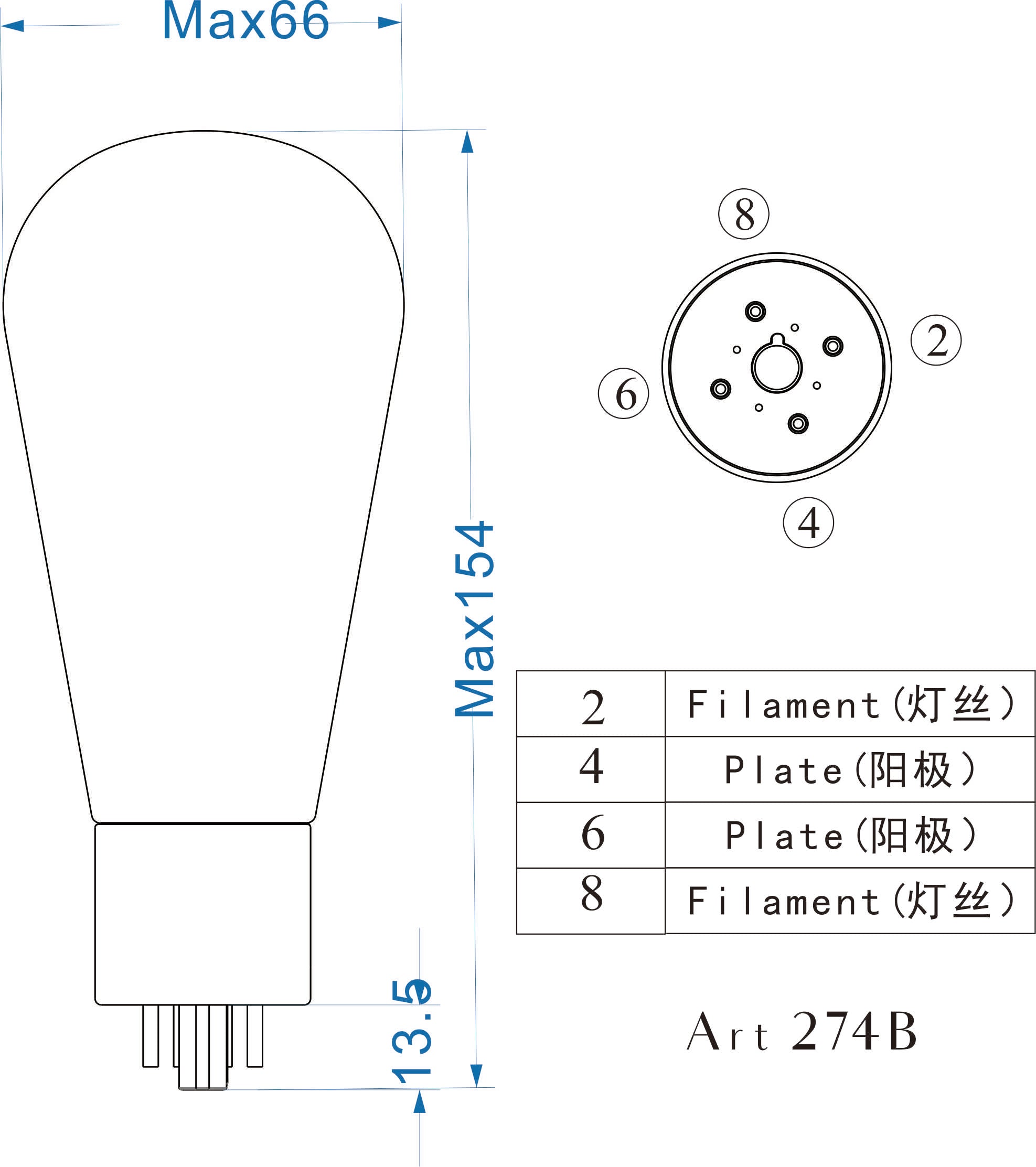 PSVANE ART TIII 274B-TIII Vacuum Tube (2 PACK)